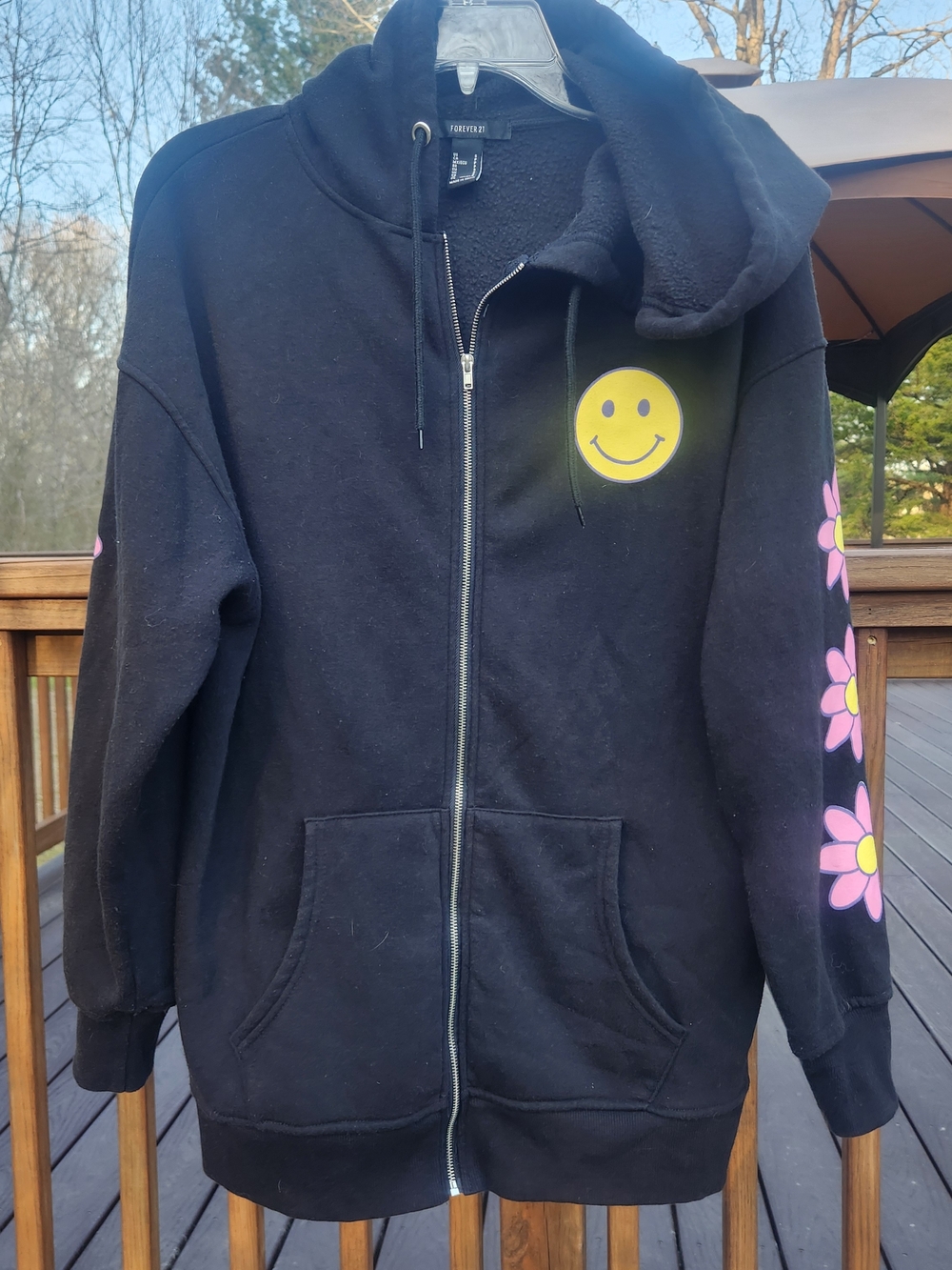 Forever 21 "It's OK To Not Feel OK" Black Hoodie W/ Purple Graphics Womens Small - Picture 2 of 11